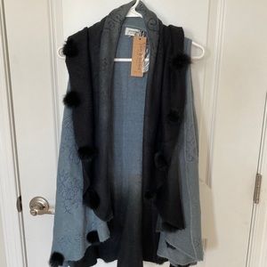 Grey and black ombre sweater vest
